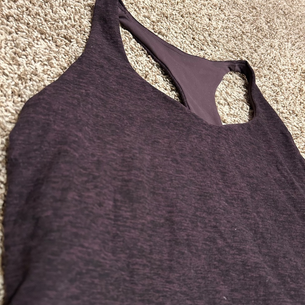 Fabletics Built In Bra Athletic Tank Top Large Racerback Lined Workout - Picture 6 of 8